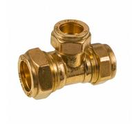 Home Range Westco 22 X 22 X 15mm Dzr Brass Compression Tee J615 - Equal C X C X C Fitting For Water And Heating Systems