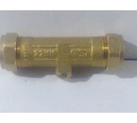 Home Range Westco 22mm Compression Dzr Brass Double Check Valve - Backflow Prevention For Hot & Cold Water