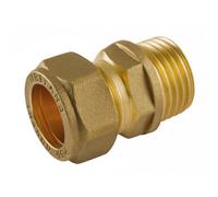 Home Range Westco 22mm X 1/2" Brass Compression Coupling C X Mi Pipe Fitting
