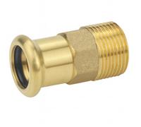 Home Range Westco 22mm X 1/2" Brass Press Coupling - C X Mi Water Fitting