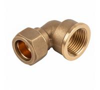 Home Range Westco 22mm X 1" Brass Compression Elbow C X Fi - Female Iron 90 Degrees Plumbing Pipe Fitting