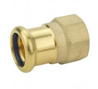 Home Range Westco 22mm X 1" Press Fit Coupling - Copper To Female Iron Connector For Water Systems, Brass Body