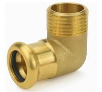 Home Range Westco 22mm X 3/4" Brass Press Male 90 Degrees Elbow - Press Fit To Bsp Thread - Water & Heating Systems
