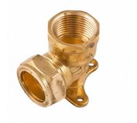 Home Range Westco 22mm X 3/4" Brass Wall Plate Elbow J610 (Dzr) - Compression C X Fi 90 Degrees Plumbing Fitting