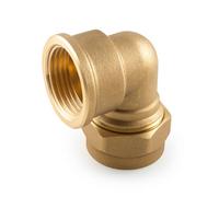 Home Range Westco 22mm X 3/4" Female Bsp Elbow - Brass Compression To Fi 90 Degrees Pipe Fitting For Plumbing