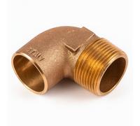 Home Range Westco 22mm X 3/4 Inch Brass Compression Elbow - Pack Of 2, C X Mi, Copper Pipe To Male Thread, 90 Degree