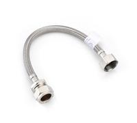 Home Range Westco 22mm X 3/4" X 30Cm Flexible Tap Connector - Larger Bore Braided Stainless Steel Flexi Hose With Brass Fittings For Taps