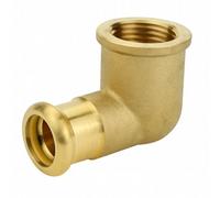 Home Range Westco 28 X 1" Press Gas 90 Degrees Elbow - Copper Press X 1" Female Thread Fitting For Gas Pipework