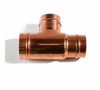 Home Range Westco 28 X 22 X 22mm Copper Reduced Tee Sr27 - Solder Ring C X C X C Fitting For Hot And Cold Water Systems