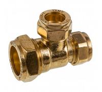 Home Range Westco 28 X 28 X 15mm Dzr Brass Compression Tee J615 - C X C X C Reducing Fitting For Hot And Cold Water Systems