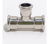 Home Range Westco 28 X 28 X 22 mm Stainless Steel Reducing Tee - Equal Press Fitting For Water, Heating & Cooling Systems