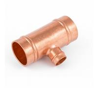 Home Range Westco 28 X 28 X 22mm Copper Reduced Tee - Solder Ring C X C X C Fitting For Hot And Cold Water Pipe Systems