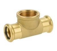 Home Range Westco 28 X 28 X 3/4 Inch Brass Female Tee Press Fitting For Water Systems - Durable C X C X Fi Connection For Plumbing Use