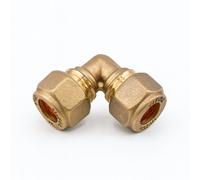 Home Range Westco 28mm Compression Elbow - C X C Brass Plumbing Fitting For 90 Degrees Pipe Connections