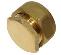 Home Range Westco 28mm Compression Stop End - Brass Pipe Blanking Fitting For Heating & Water Systems