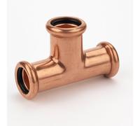 Home Range Westco 28mm Copper Equal Tee Press Fitting - Water Pipe Connector