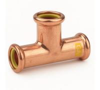 Home Range Westco 28mm Equal Tee Press Gas Fitting - Copper Tee Joint For Gas Pipe Systems, Durable Leak-Free Press Connection