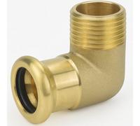 Home Range Westco 28mm X 1" Brass Press Elbow 90 Degrees - C X Mi Water Fitting