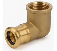 Home Range Westco 28mm X 1" Brass Press Female 90 Degrees Elbow - Press Fit To Bsp Thread - Water & Heating Systems