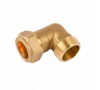 Home Range Westco 28mm X 1" C X Mi Elbow Brass Compression Fitting - Male Iron Thread - Durable Water & Heating Connector
