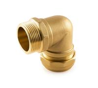 Home Range Westco 28mm X 1" Male Iron Taper Elbow - Brass Compression To Mi 90 Degrees Pipe Fitting For Plumbing