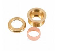 Home Range Westco 28mm X 15mm 3-Part Reducing Set - Brass Bush, Support Ring & Olive For Compression Pipe Size Reduction