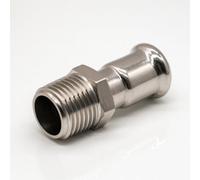 Home Range Westco 28mm X 3/4" Stainless Steel Press Male Coupling - Press Fit To Bsp Thread - Water & Heating Systems