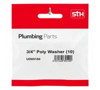 Home Range Westco 3/4" Poly Washer (Pack Of 10) - Durable Plastic Washers For Plumbing Connections, Leak Prevention And Maintenance