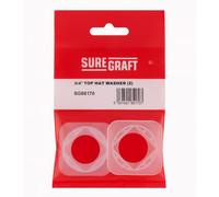 Home Range Westco 3/4" Top Hat Washer (Pack Of 2) - Polypropylene Tap Connector Seal For Compression And Mixer Fittings