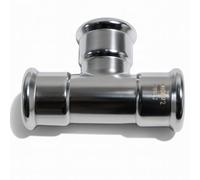 Home Range Westco 35 X 35 X 28mm Stainless Steel Press Fit Reducing Tee - Water & Heating Pipe Branch Fitting With Reduced Outlet
