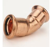 Home Range Westco 35mm 45 Degree Equal Elbow Copper Press Fitting - Water Pipe Connector
