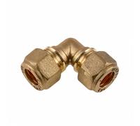 Home Range Westco 35mm Brass Compression Elbow C X C - 90 Degrees Equal Pipe Fitting Connector For Copper Plumbing