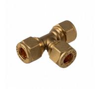 Home Range Westco 35mm Compression Equal Tee - C X C X C Brass Plumbing Fitting (J621)