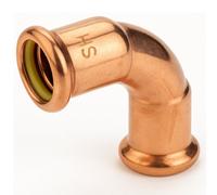 Home Range Westco 35mm Copper 90 Degree Equal Elbow Press Fit Water Pipe Fitting - Reliable Leak-Free Joint For Plumbing Systems