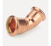 Home Range Westco 35mm Press Gas Elbow 45 Degrees - Copper Equal Press-Fit Bend For Gas Pipework