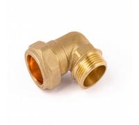 Home Range Westco 35mm X 1 1/4" Brass Compression Elbow C X Mi - Male Iron 90 Degrees Pipe Fitting Connector