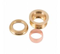 Home Range Westco 35mm X 15mm 3-Part Reducing Set - Brass Bush, Support Ring & Copper Olive For Compression Pipework Adaption