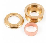 Home Range Westco 35mm X 22mm 3-Part Reducing Set - Brass Bush, Support Ring & Copper Olive For Compression Plumbing Adaptation