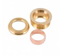 Home Range Westco 35mm X 28mm 3-Part Reducing Set - Brass Bush, Olive & Compression Ring For Pipe Size Reduction Uk Plumbing
