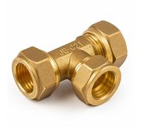 Home Range Westco 42mm Compression Equal Tee - C X C X C Dzr Brass Plumbing Fitting (J614)