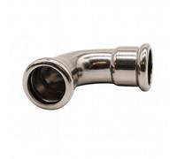 Home Range Westco 42mm Stainless Steel Press Fit 90 Degrees Equal Elbow - Water Pipe Bend For Potable & Heating Systems