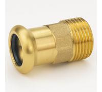 Home Range Westco 42mm X 1 1/2" Copper Press To Male Iron Coupling - Water Pipe Fitting, Brass Body
