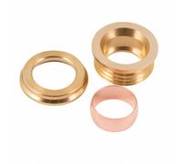 Home Range Westco 42mm X 22mm 3-Part Reducing Set - Brass Bush, Support Ring & Copper Olive For Compression Pipe Size Reduction