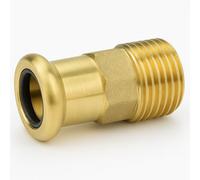 Home Range Westco 54mm X 2" Copper Press To Male Iron Coupling - Water Pipe Fitting, Brass Body