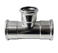 Home Range Westco 54mm X 54mm X 42mm Stainless Steel Press Reducing Tee - Water & Heating Pipe Fitting