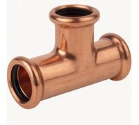 Home Range Westco 67 X 67 X 28mm Copper Press Fit Reduced Tee - Water Pipe Branch Fitting With Reduced Outlet