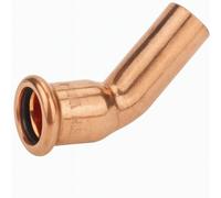 Home Range Westco 67mm Copper Press Fit 45 Degrees Street Elbow - Water Pipe Bend With One Spigot End For Direction Changes