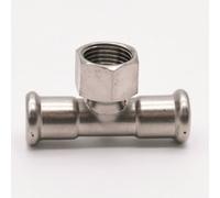Home Range Westco 76 X 76 X 2" Stainless Steel Press Tee - C X C X Female Thread - Water System Connector