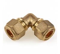 Home Range Westco 8mm Compression Elbow - C X C Brass Pipe Fitting - 90 Degree Bend - Reliable Leak-Free Joint For Plumbing Systems