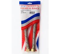 Home Range Westco Pl8 Pftcwras 1/2" X 1/2" X 300mm X 12mm Flexible Tap Connector Pair - Wras Approved Braided Hoses For Water Supply